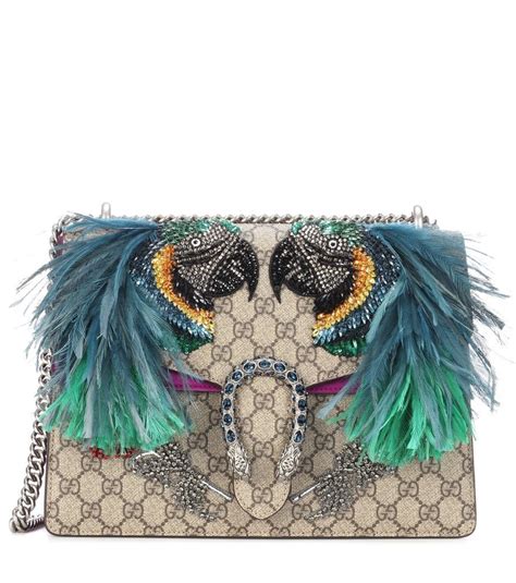 gucci parrot|gucci leather shoulder bag.